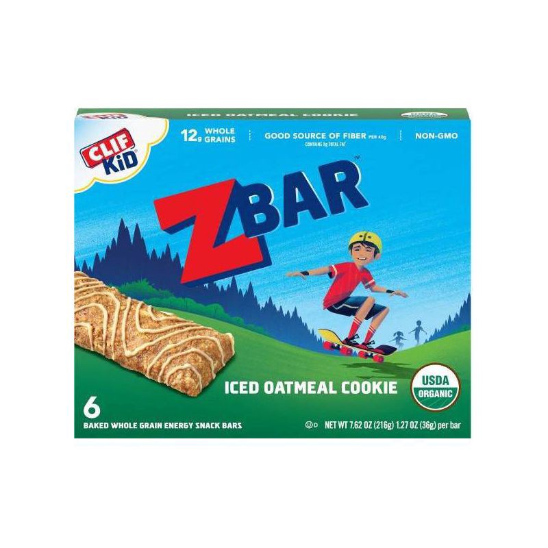 slide 1 of 16, Clif Kid ZBAR Organic Iced Oatmeal Cookie Snack Bar - 7.62oz, 7.62 oz