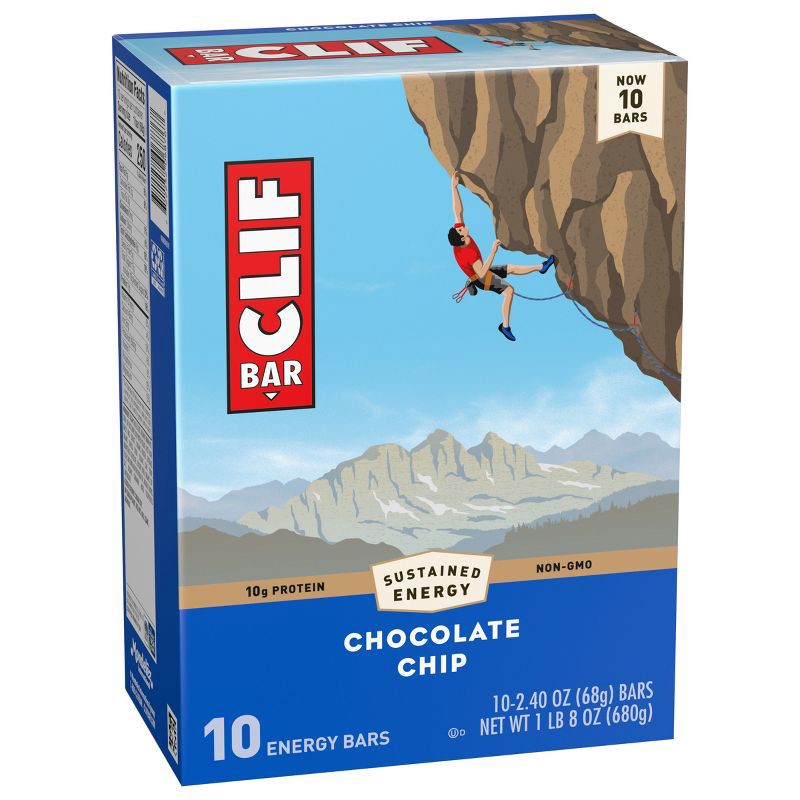 slide 4 of 11, CLIF Bar Chocolate Chip - 24oz/10pk, 24 oz, 10 ct