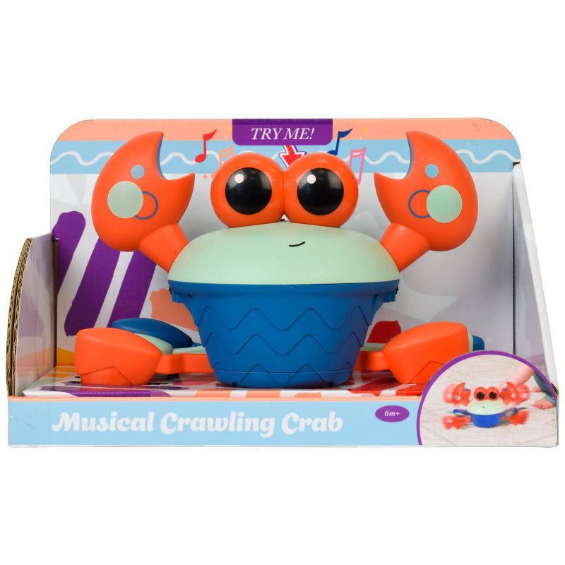 slide 5 of 6, Sunny Days Dancing Crab Baby Learning Toy, 1 ct