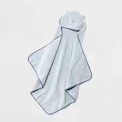 Baby Hooded Towel - Cloud Island™ Blue: Cotton Terry, Animal Pattern, 30"x30"