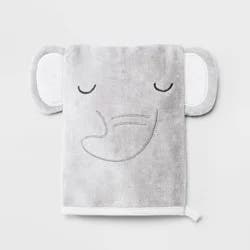 Baby Wash Mittens - Cloud Island™ Gray: Cotton Animal Icon Terry Hand Towel Set