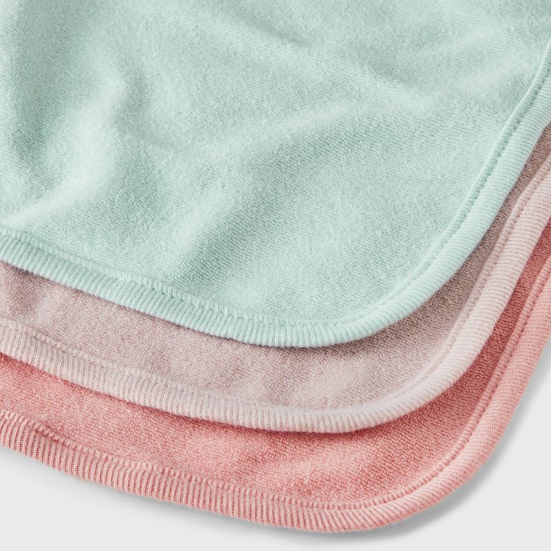 slide 2 of 2, Baby 6pk Washcloth Set - Cloud Island™ Coral Pink: Extra Lightweight Cotton-Polyester Blend, Machine Washable, 6 ct