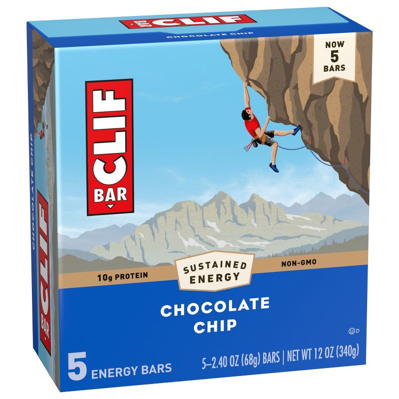 slide 2 of 12, Clif Bar Chocolate Chip Bars - 12oz/5ct, 12 oz, 5 ct