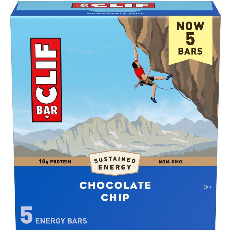 slide 1 of 12, Clif Bar Chocolate Chip Bars - 12oz/5ct, 12 oz, 5 ct