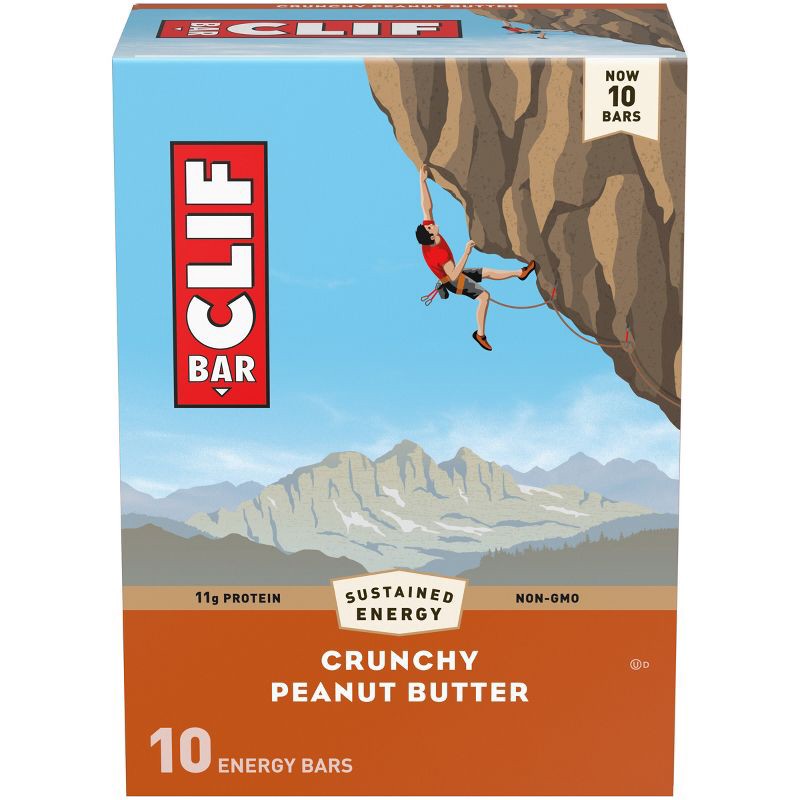 slide 1 of 12, CLIF Bar Crunchy Peanut Butter - 24oz/10pk, 24 oz, 10 ct