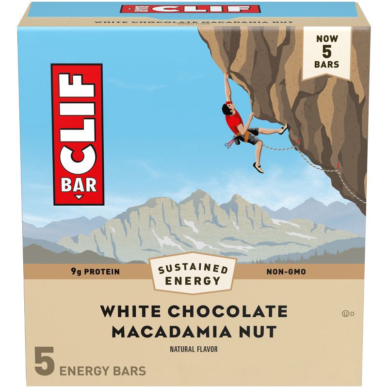 slide 1 of 12, Clif Bar White Chocolate Macadamia Nut Bars - 12oz/5ct, 12 oz, 5 ct