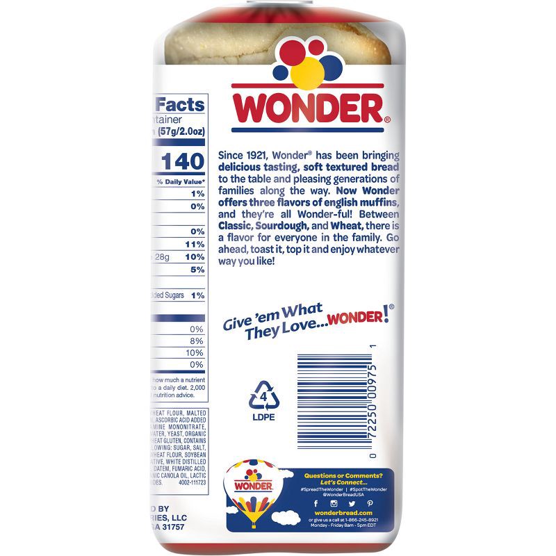 slide 13 of 14, Wonder Sourdough English Muffin - 12oz, 12 oz