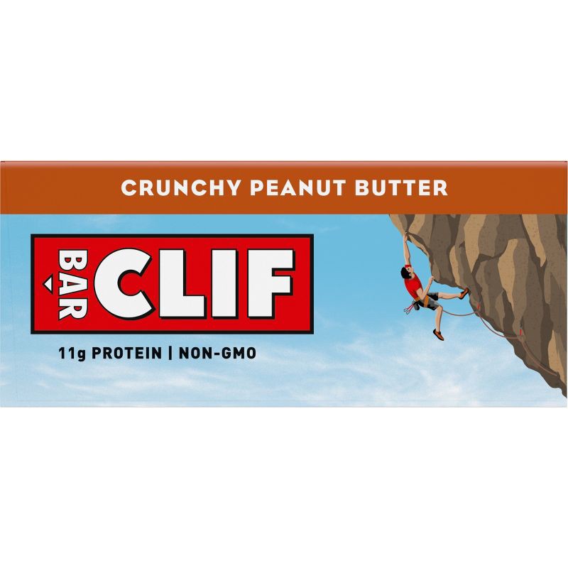 slide 15 of 15, CLIF Bar Crunchy Peanut Butter Granola Plant-Based Soy Protein Bar Made with Organic Oats - 11g Protein - 12oz/5ct, 11 gram, 12 oz, 5 ct