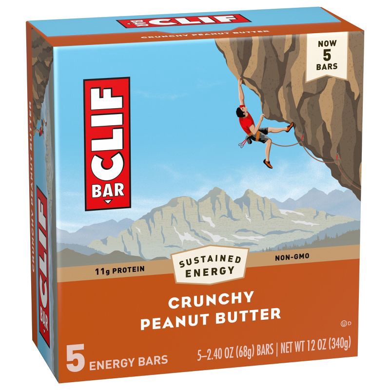 slide 6 of 13, Clif Bar Crunchy Peanut Butter Bars - 12oz/5ct, 12 oz, 5 ct