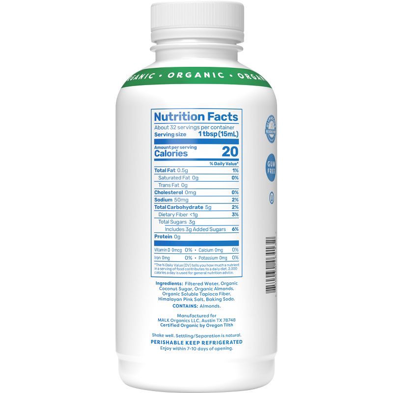 slide 3 of 5, MALK Organics MALK Caramel Almond Creamer - 16 fl oz, 16 fl oz