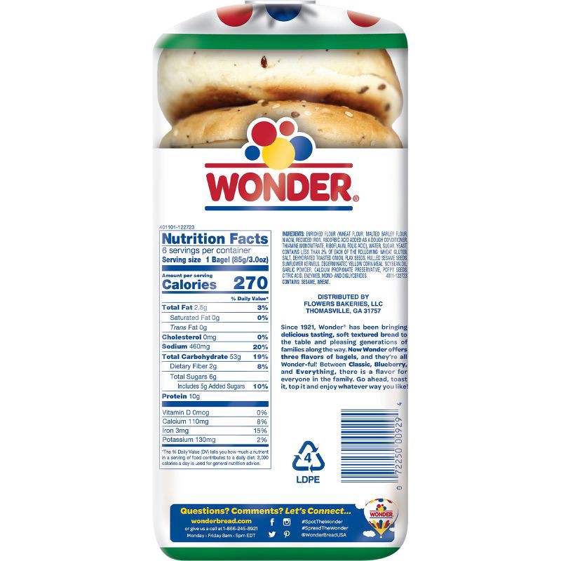 slide 12 of 13, Wonder Everything Bagels - 18oz, 18 oz