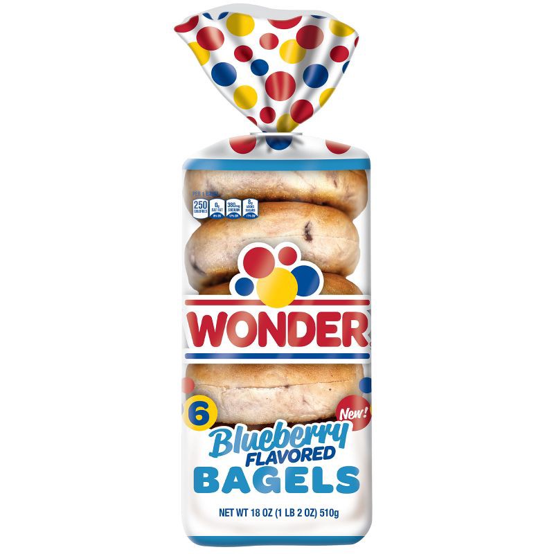 slide 1 of 13, Wonder Blueberry Bagels - 18oz, 18 oz