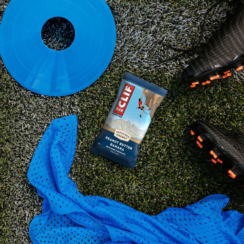 slide 6 of 14, CLIF Bar Peanut Butter Banana with Dark Chocolate Granola Plant-Based Soy Protein Bar Made with Organic Oats - 10g Protein - 24oz/10ct, 10 gram, 24 oz, 10 ct