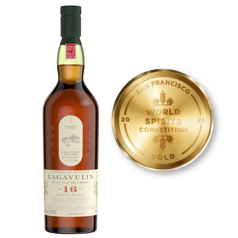 slide 4 of 11, Lagavulin 16 Year Old Islay Single Malt Scotch Whisky, 750 mL, 750 ml