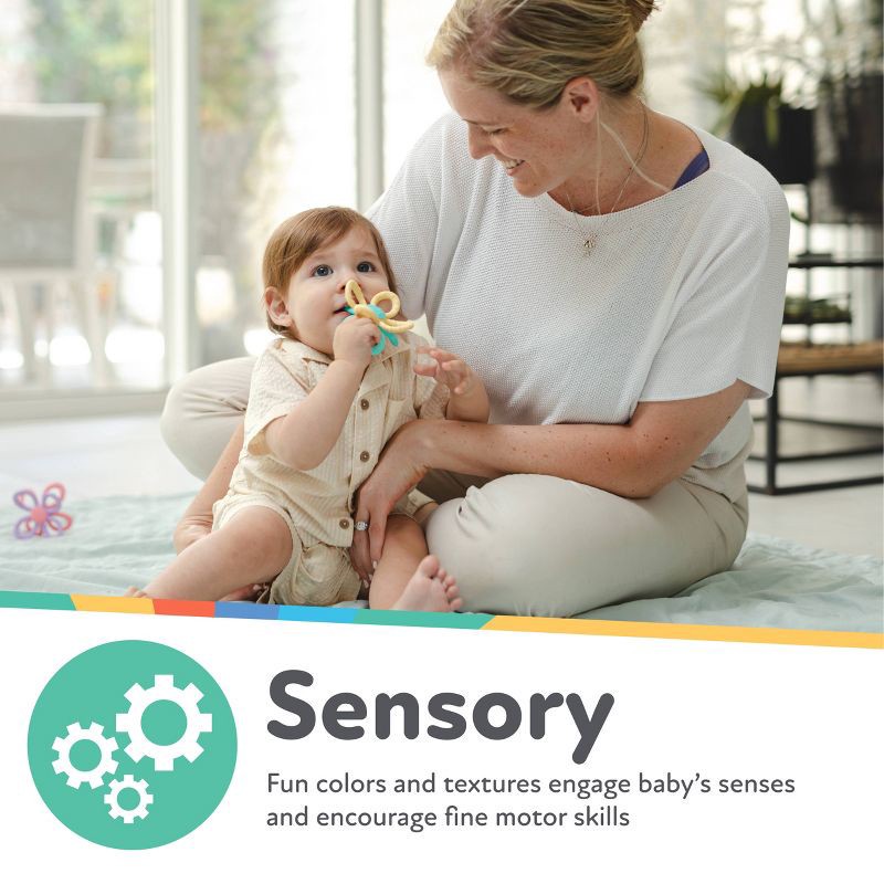 slide 4 of 7, Nuby Geo Silicone Teether - Boy, 1 ct