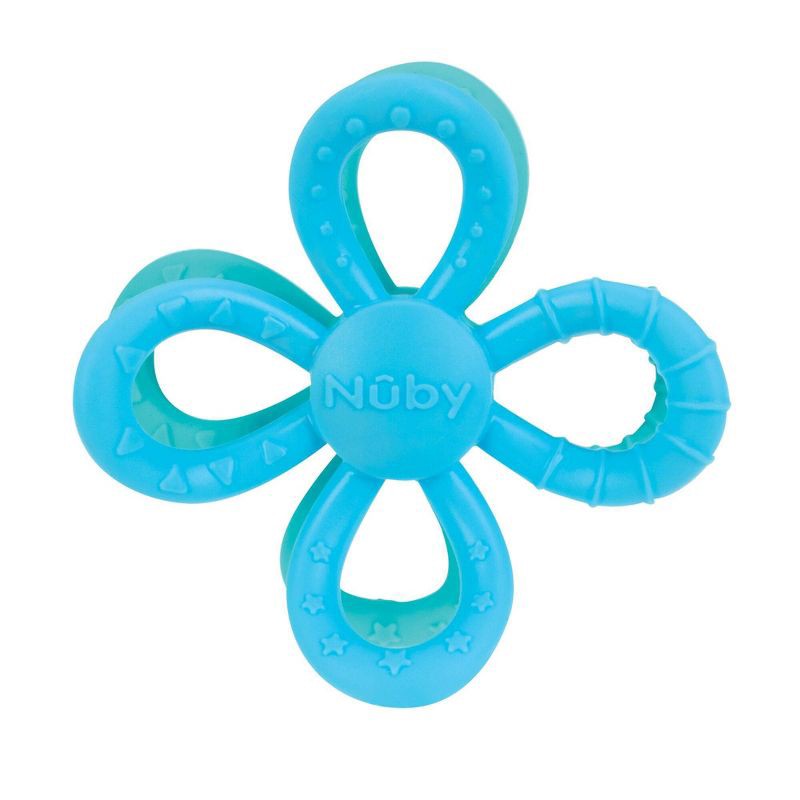 slide 6 of 7, Nuby Geo Silicone Teether - Boy, 1 ct