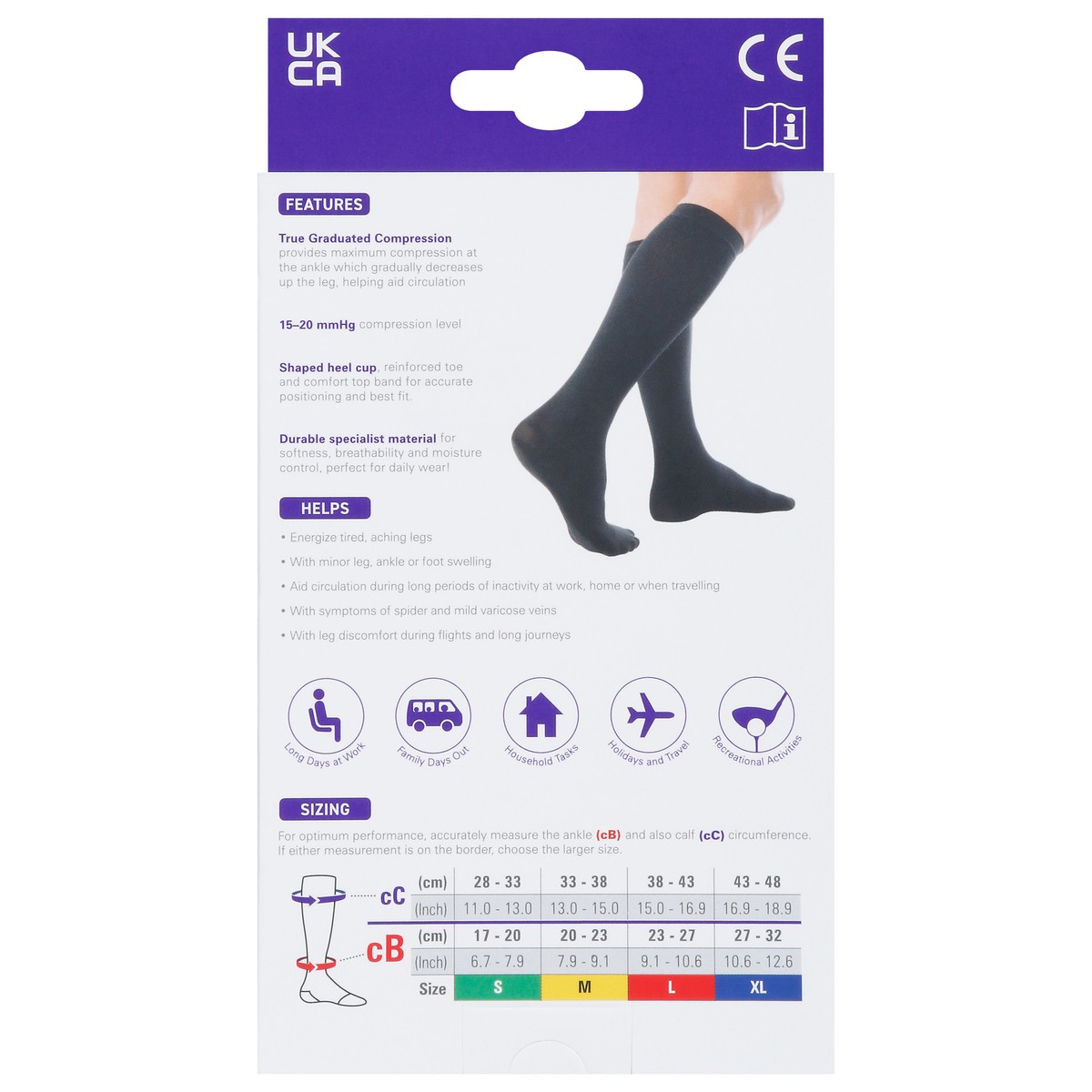 slide 2 of 12, Neo G Black Moderate Energizing Dress Socks Size M 1 ea, 1 ct