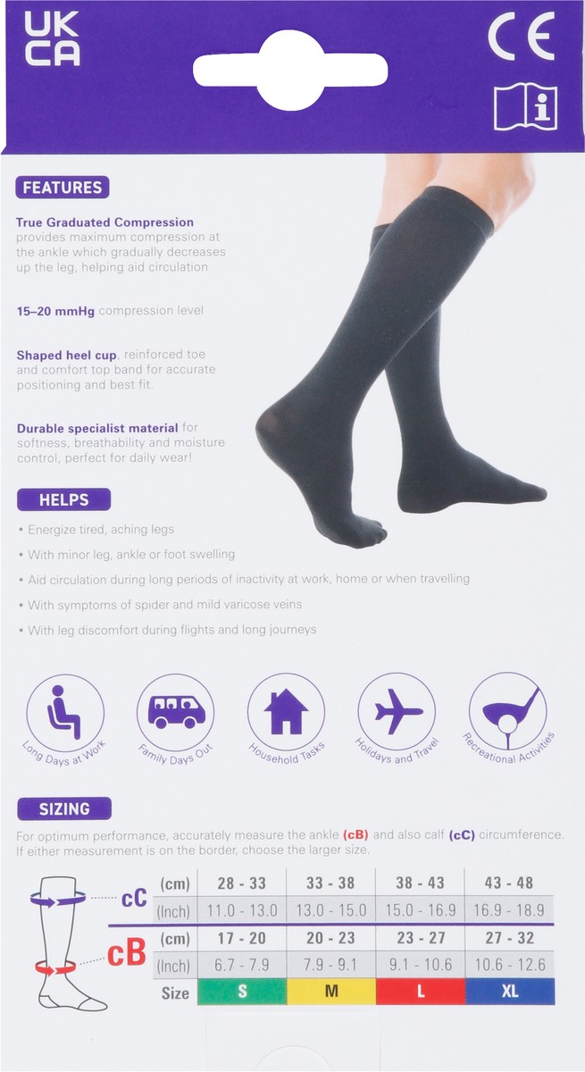 slide 9 of 12, Neo G Black Moderate Energizing Dress Socks Size M 1 ea, 1 ct