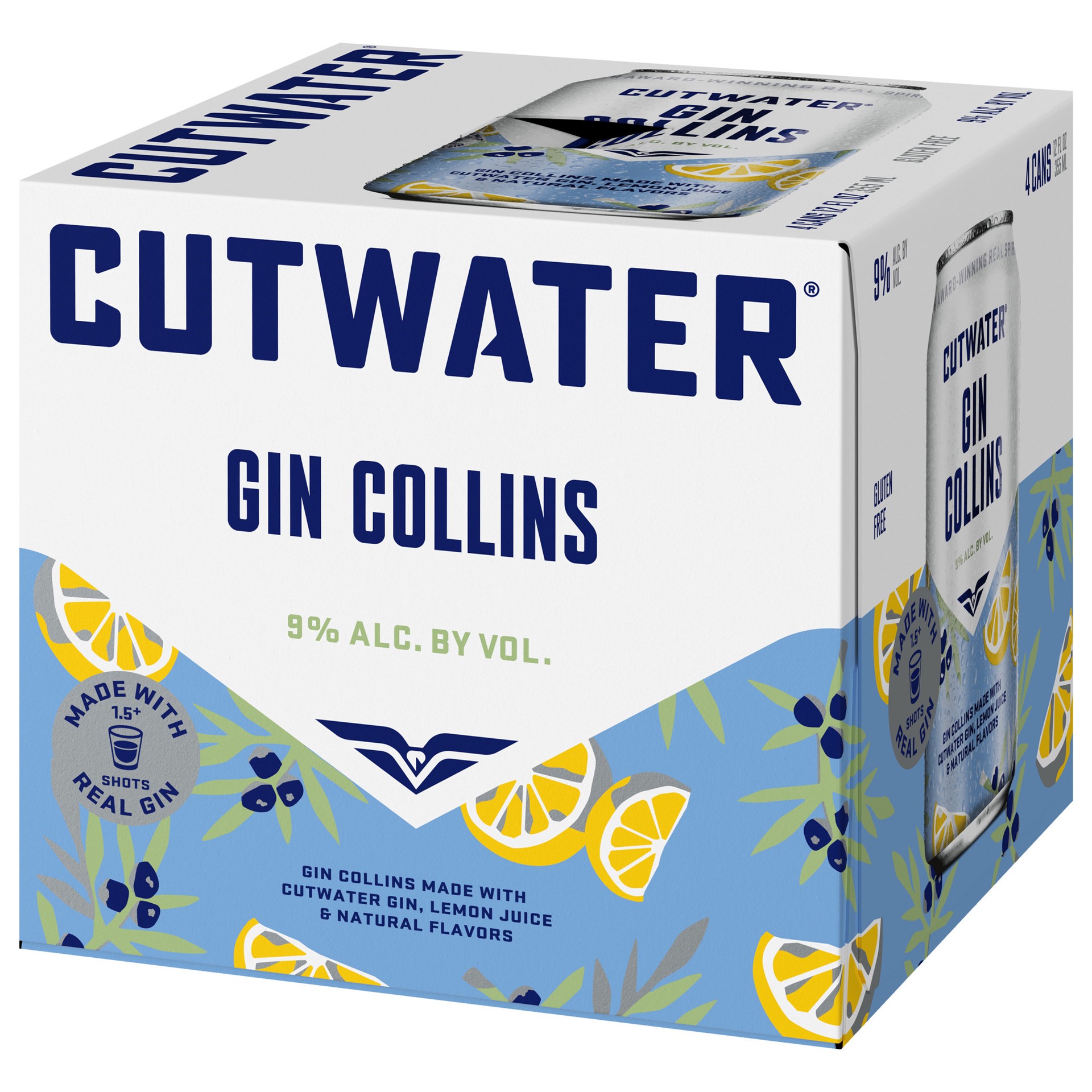 slide 3 of 5, Cutwater Spirits Gin Collins - 48 fl oz, 4 ct; 12 oz