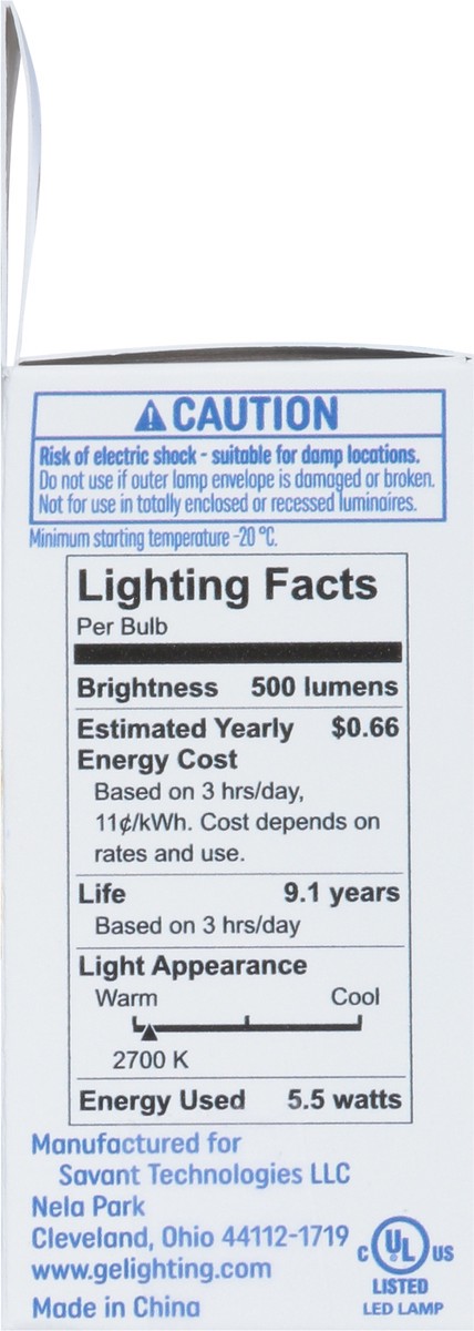 slide 7 of 9, GE 5.5 Watts Classic Shape Soft White LED A15 Light Bulbs 2 ea, 2 ct