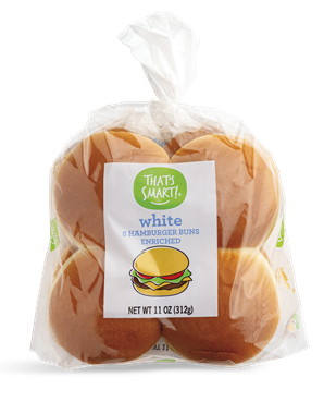 slide 1 of 1, That's Smart Hamburger Buns 8Pk, 11 oz