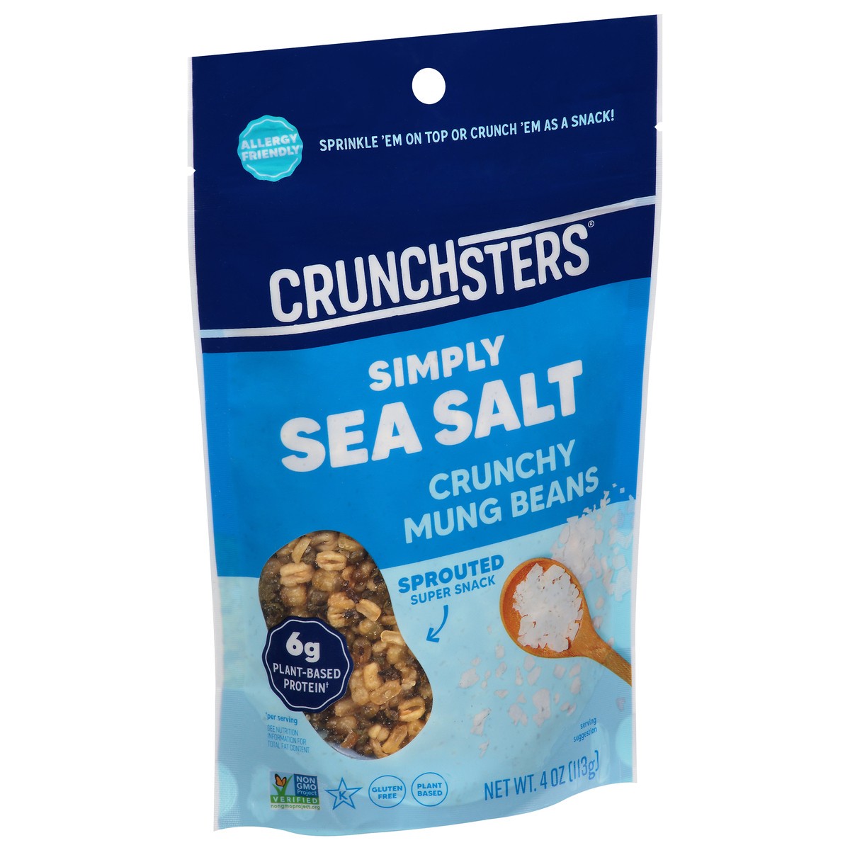 slide 2 of 9, Crunchsters Sea Salt Sprouted Protein Snack, 4 oz