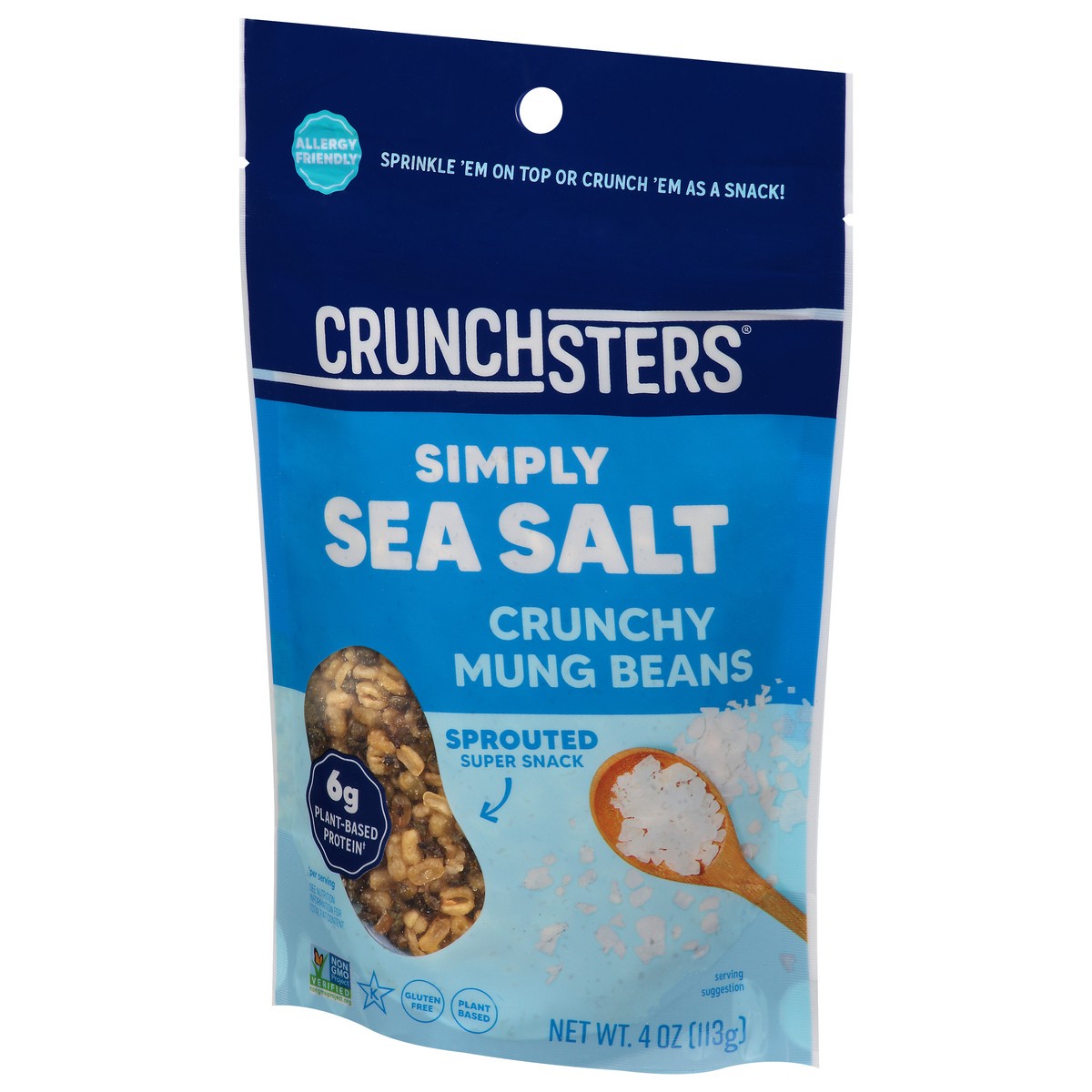 slide 3 of 9, Crunchsters Sea Salt Sprouted Protein Snack, 4 oz
