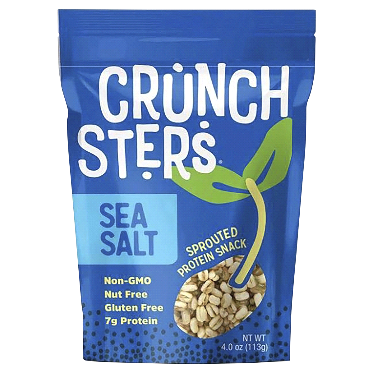slide 1 of 1, Crunchsters Crackers Crunchsters Protien Sprouted Sea Salt, 4 oz