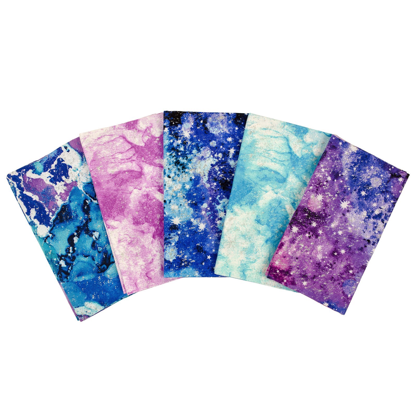 slide 8 of 8, Multicolor Element Printed Fabric Bundle By Loops & Threads, 18 in x 21 in