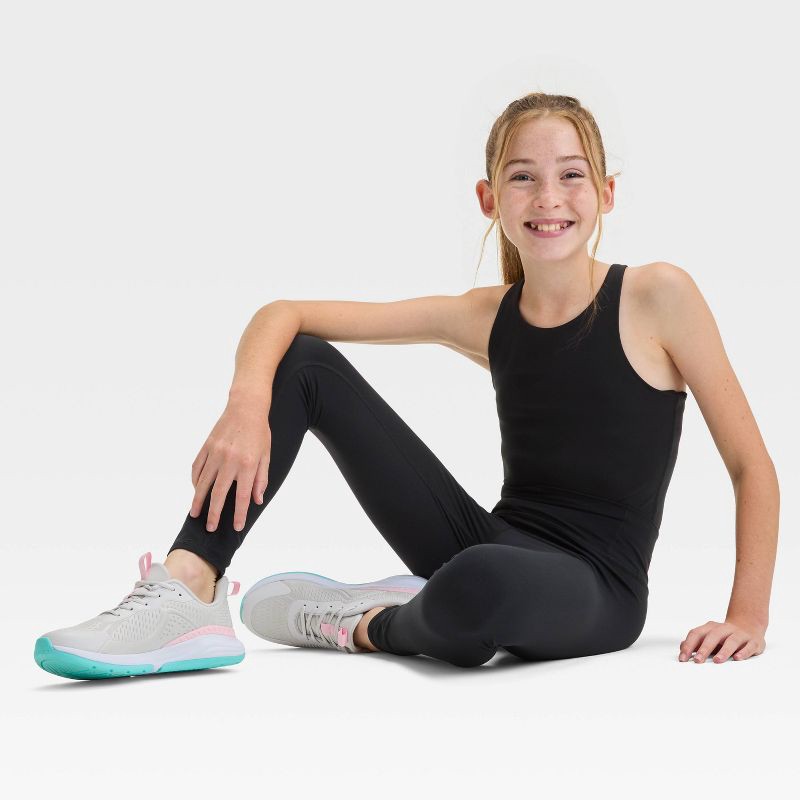 slide 3 of 3, Girls' Everyday Soft Leggings - All In Motion™ Black XL, 1 ct