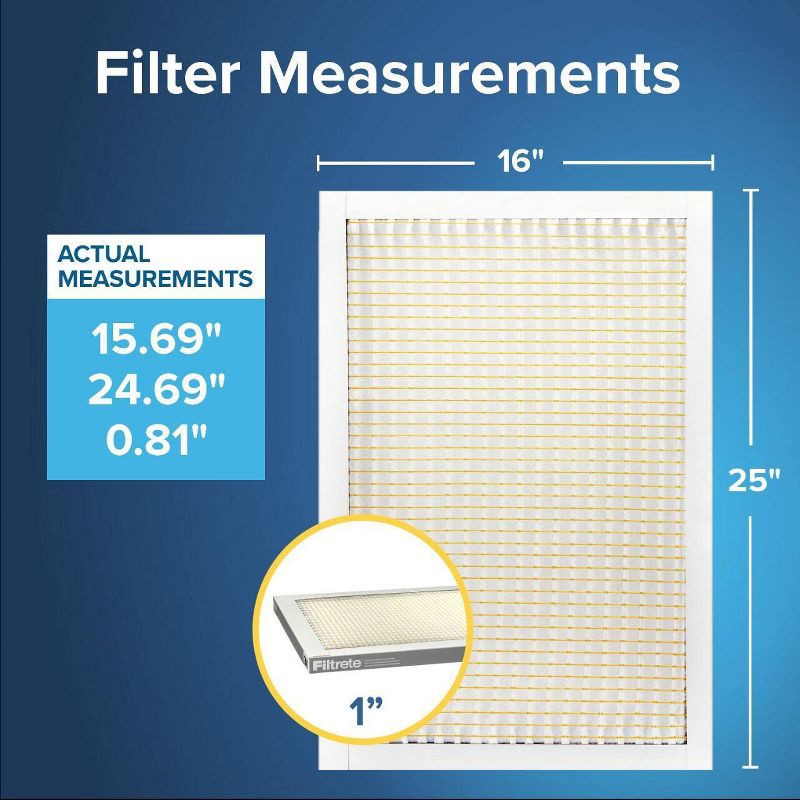 slide 2 of 12, Filtrete 2pk Basic Dust and Lint 300 16X25: Electrostatic Furnace Filter, MERV 5, Captures Dust & Lint, 16x25x1, 2 Pack, 2 ct