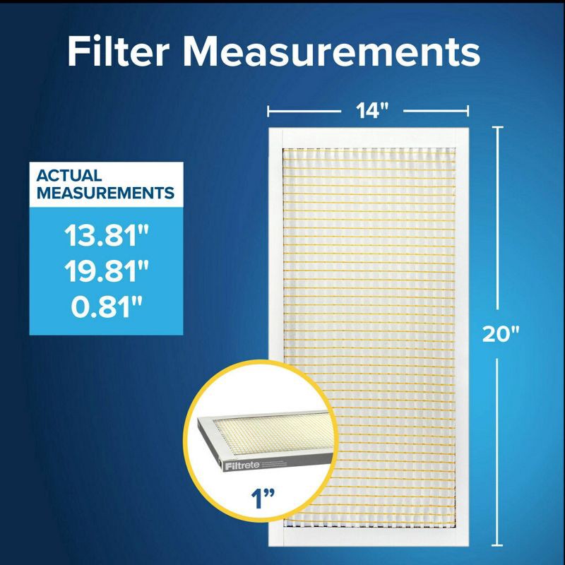 slide 3 of 11, Filtrete 2pk Basic Dust and Lint 300 14X20: Electrostatic Furnace Filter, MERV 5, Captures Dust & Lint, 2-Pack, 2 ct