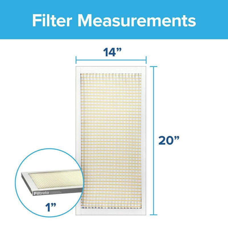 slide 11 of 11, Filtrete 2pk Basic Dust and Lint 300 14X20: Electrostatic Furnace Filter, MERV 5, Captures Dust & Lint, 2-Pack, 2 ct