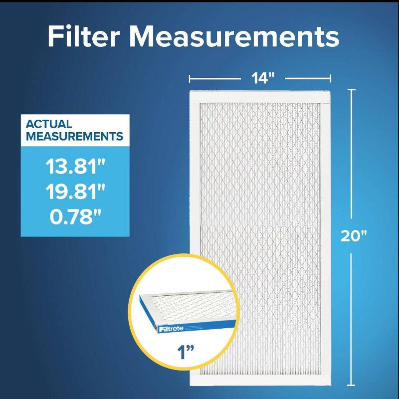 slide 3 of 10, Filtrete 2pk 1900 14X20 Ultimate Allergens, Bacteria and Virus: MERV 13 Electrostatic Furnace & AC Filter, 20x20x1, 2 ct