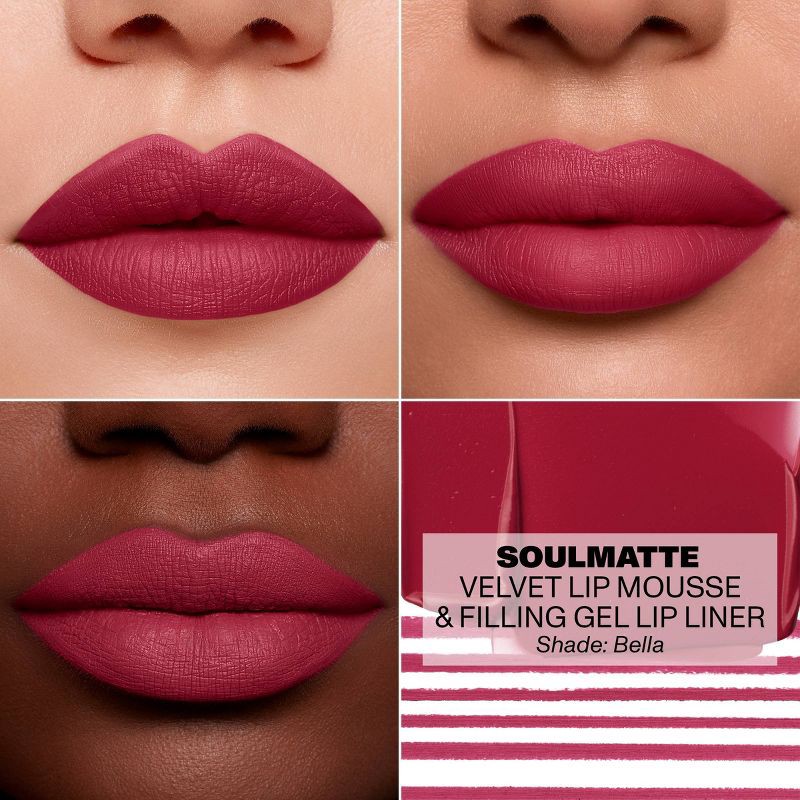 slide 3 of 3, Morphe Soulmatte Filling Gel Lip Liner - Bella - 0.007oz - Uta Beauty, 0.007 oz