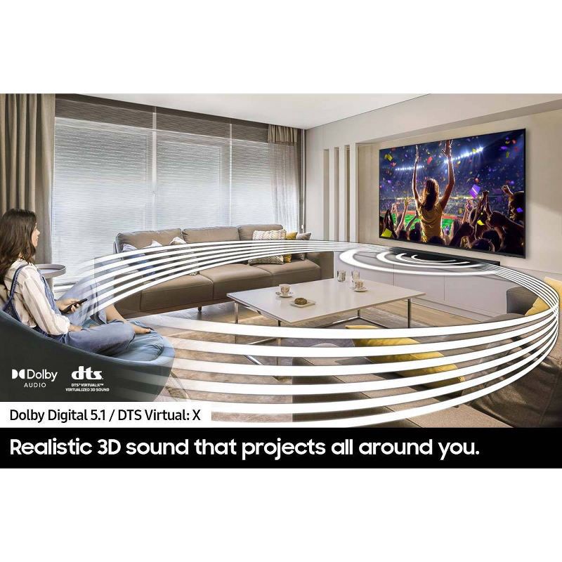 slide 7 of 11, Samsung 5.1ch. DTS Virtual:X Soundbar with Bass Boost and Wireless Sub (HW-B73MD) - Black, 1 ct