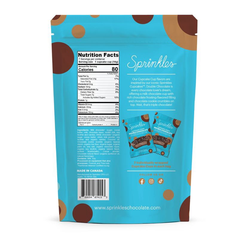 slide 2 of 9, Sprinkles Cupcakes Sprinkles Chocolate Double Chocolate Cups – 3.45oz, 3.45 oz