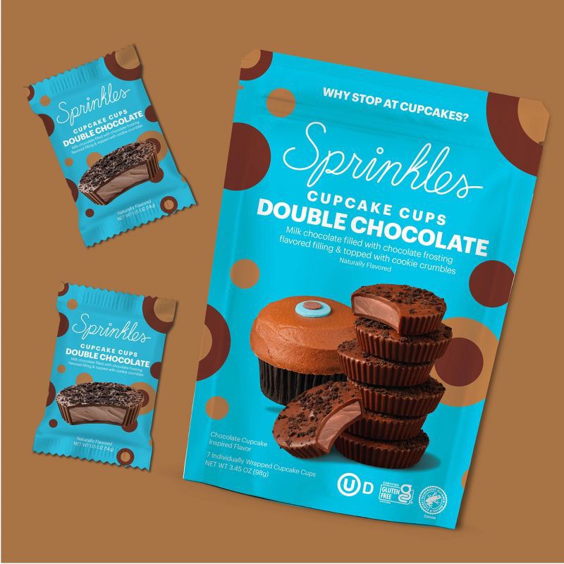 slide 4 of 9, Sprinkles Cupcakes Sprinkles Chocolate Double Chocolate Cups – 3.45oz, 3.45 oz