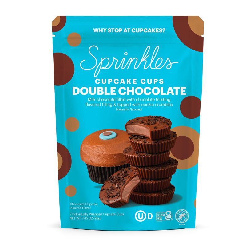 slide 1 of 9, Sprinkles Cupcakes Sprinkles Chocolate Double Chocolate Cups – 3.45oz, 3.45 oz