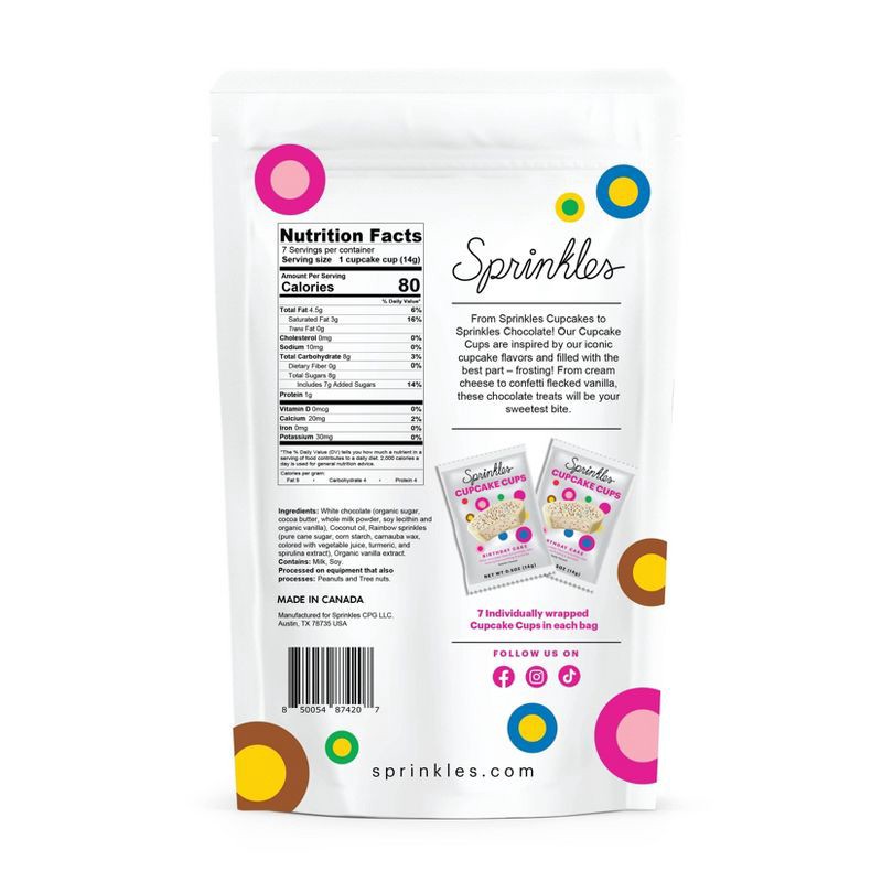 slide 2 of 8, Sprinkles Cupcakes Sprinkles Chocolate Birthday Cake Cups – 3.45oz, 3.45 oz