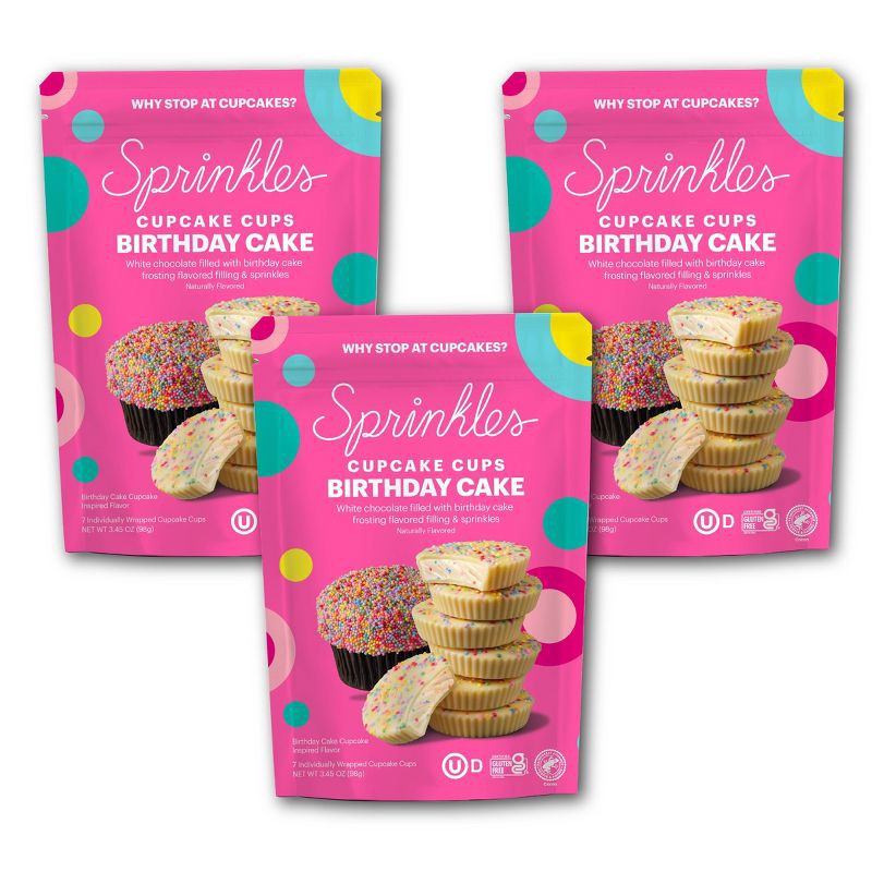 slide 3 of 8, Sprinkles Cupcakes Sprinkles Chocolate Birthday Cake Cups – 3.45oz, 3.45 oz