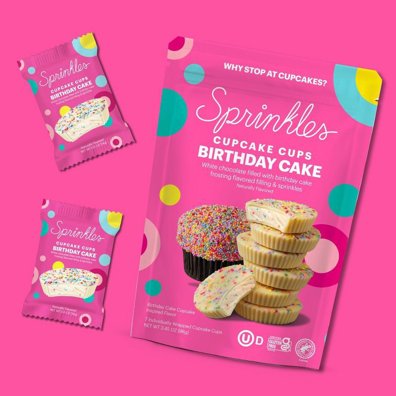 slide 6 of 8, Sprinkles Cupcakes Sprinkles Chocolate Birthday Cake Cups – 3.45oz, 3.45 oz