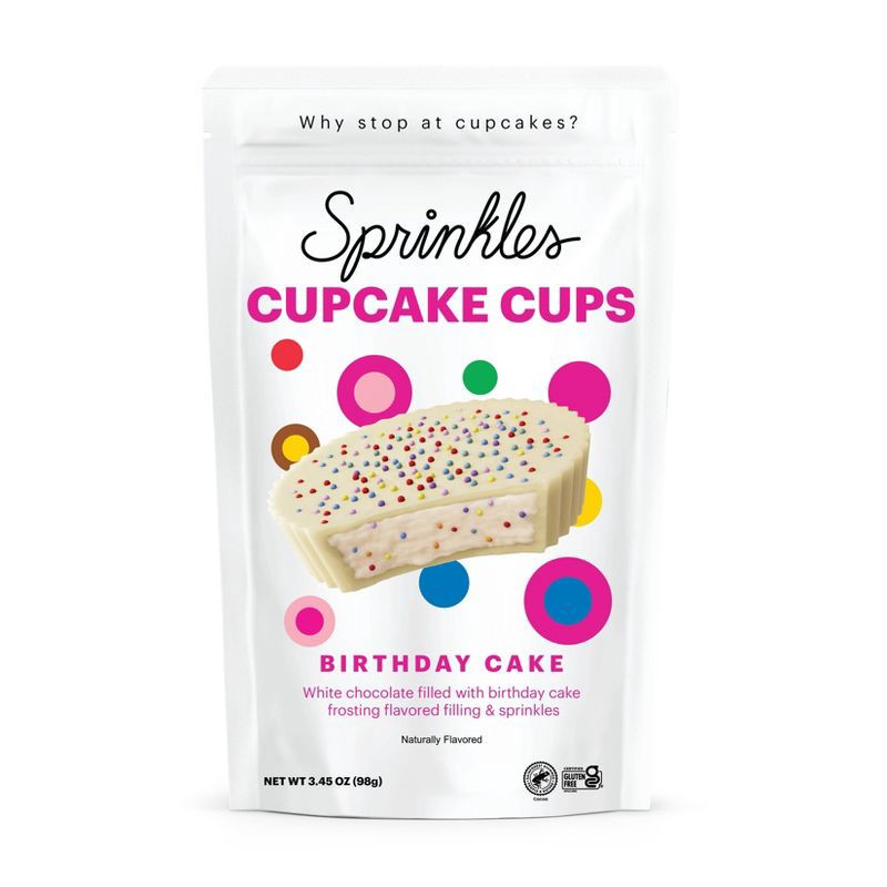 slide 1 of 8, Sprinkles Cupcakes Sprinkles Chocolate Birthday Cake Cups – 3.45oz, 3.45 oz