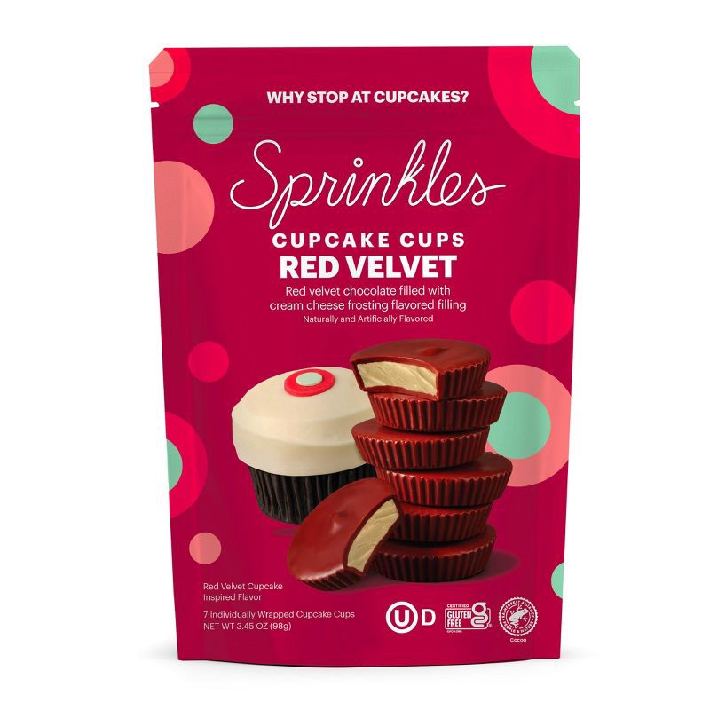 slide 1 of 8, Sprinkles Cupcakes Sprinkles Chocolate Red Velvet Cups – 3.45oz, 3.45 oz