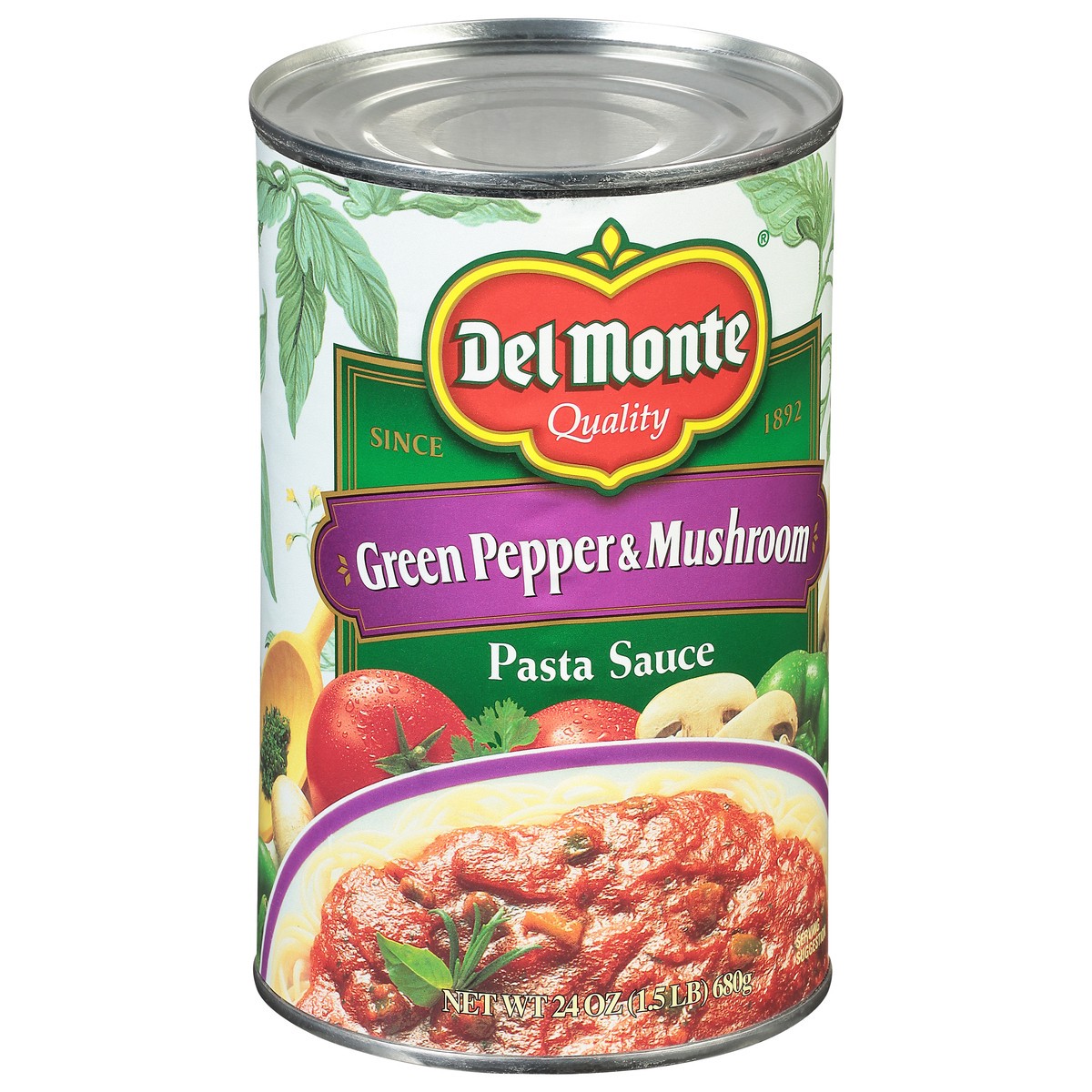 slide 2 of 9, Del Monte Green Pepper & Mushroom Pasta Sauce 24 oz, 24 oz