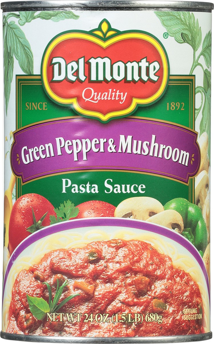 slide 5 of 9, Del Monte Green Pepper & Mushroom Pasta Sauce 24 oz, 24 oz