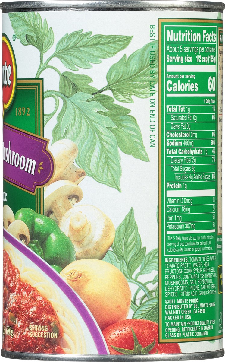 slide 6 of 9, Del Monte Green Pepper & Mushroom Pasta Sauce 24 oz, 24 oz