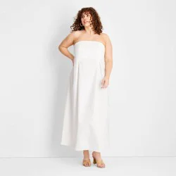 Future Collective with Jenee Naylor Women's Strapless Column Ankle Length Dress - Future Collective™ with Jenee Naylor White 17