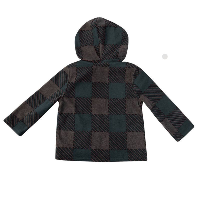 slide 2 of 3, NCAA Iowa Hawkeyes Toddler Boys' Buff Checkered Zip-Up Jacket - 4T: Lightweight Polyester Anorak with Seam Pockets, 1 ct