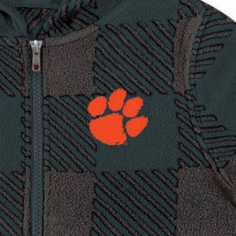 slide 3 of 3, NCAA Clemson Tigers Toddler Boys' Buff Checkered Zip-Up Jacket - 3T, 1 ct
